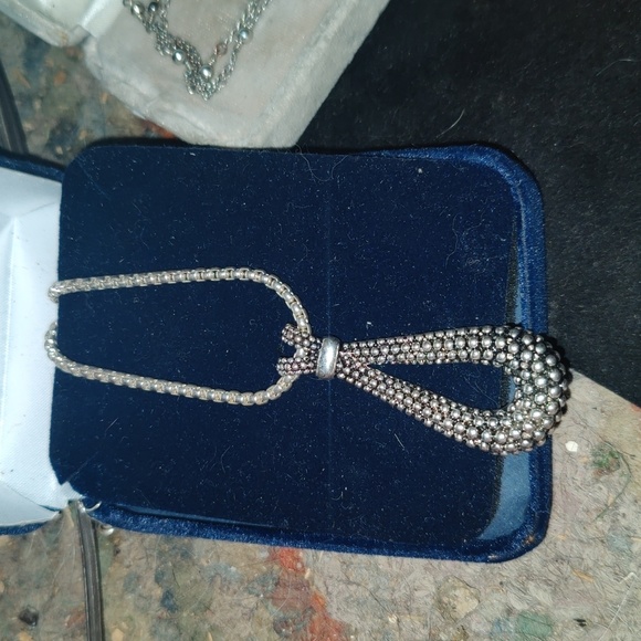 2 necklaces ,Leslie's Sterling Silver Polished Beaded Mesh Necklace